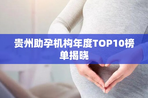 贵州助孕机构年度TOP10榜单揭晓
