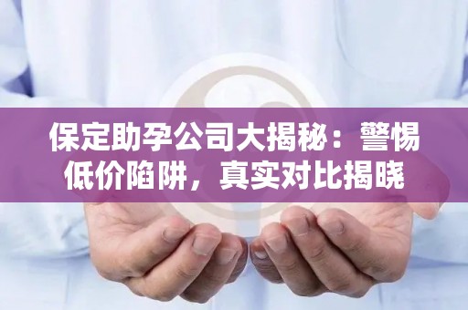 保定助孕公司大揭秘：警惕低价陷阱，真实对比揭晓