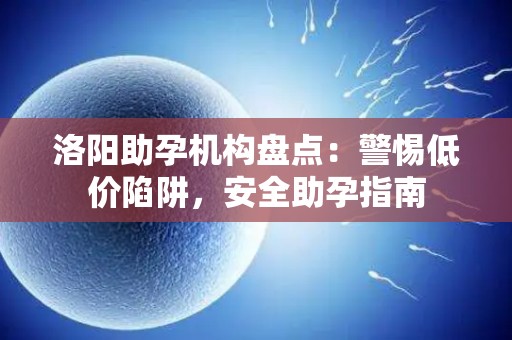 洛阳助孕机构盘点：警惕低价陷阱，安全助孕指南