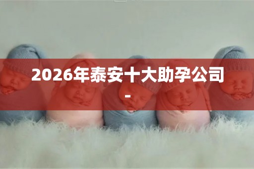 2026年泰安十大助孕公司-