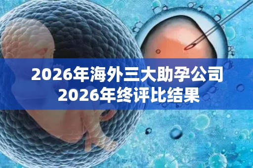 2026年海外三大助孕公司 2026年终评比结果