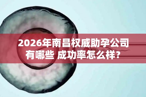 2026年南昌权威助孕公司有哪些 成功率怎么样？