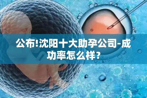 公布!沈阳十大助孕公司-成功率怎么样？