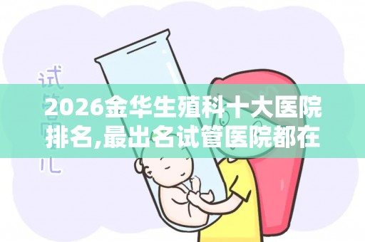2026金华生殖科十大医院排名,最出名试管医院都在这!