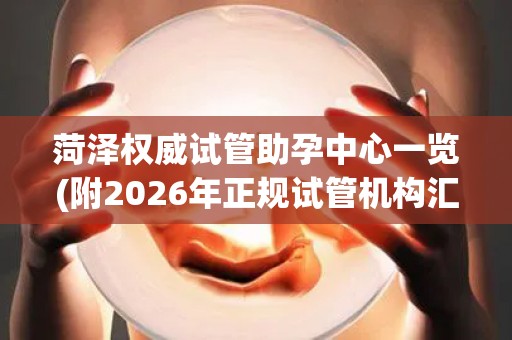 菏泽权威试管助孕中心一览(附2026年正规试管机构汇总)