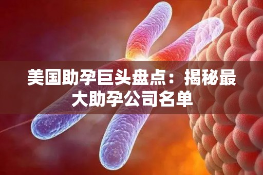 美国助孕巨头盘点：揭秘最大助孕公司名单