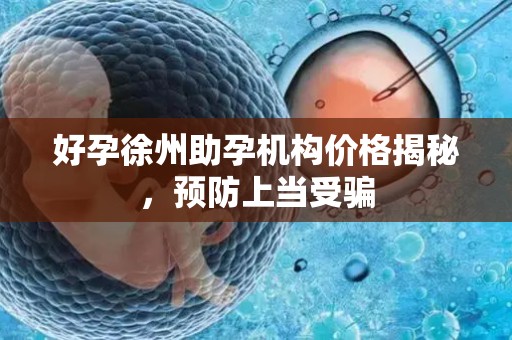 好孕徐州助孕机构价格揭秘，预防上当受骗
