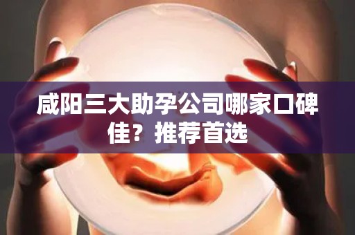 咸阳三大助孕公司哪家口碑佳？推荐首选