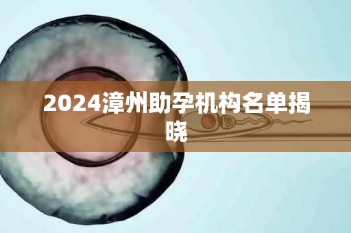 2024漳州助孕机构名单揭晓