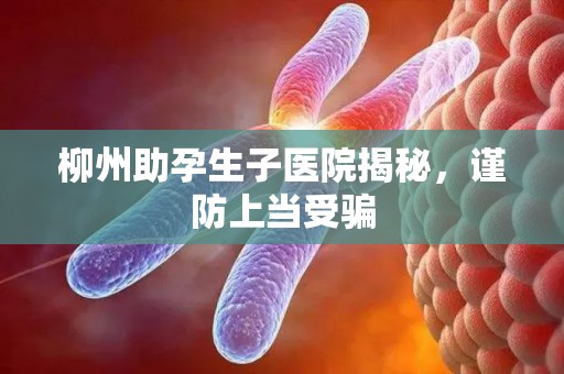 柳州助孕生子医院揭秘，谨防上当受骗
