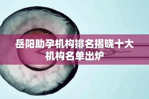 岳阳助孕机构排名揭晓十大机构名单出炉