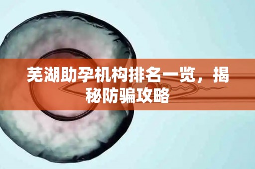 芜湖助孕机构排名一览，揭秘防骗攻略