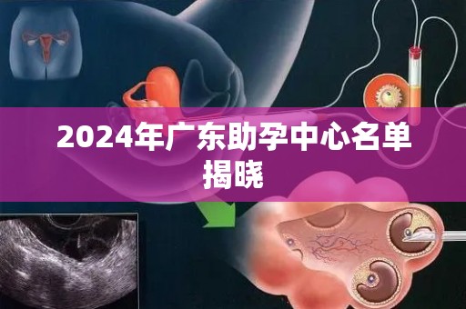 2024年广东助孕中心名单揭晓