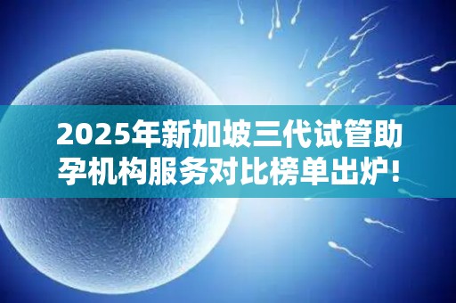 2025年新加坡三代试管助孕机构服务对比榜单出炉!