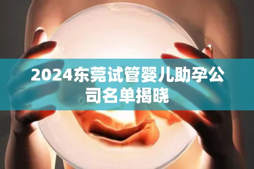 2024东莞试管婴儿助孕公司名单揭晓