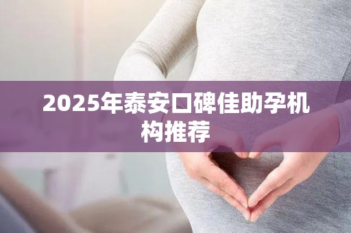 2025年泰安口碑佳助孕机构推荐