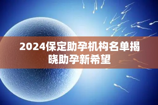2024保定助孕机构名单揭晓助孕新希望