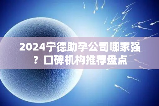2024宁德助孕公司哪家强？口碑机构推荐盘点