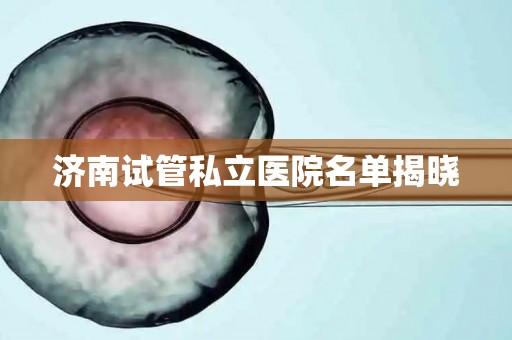 济南试管私立医院名单揭晓