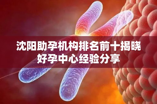 沈阳助孕机构排名前十揭晓好孕中心经验分享