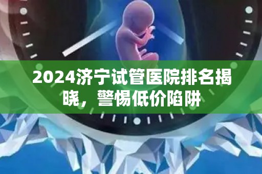 2024济宁试管医院排名揭晓，警惕低价陷阱