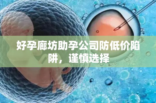 好孕廊坊助孕公司防低价陷阱，谨慎选择