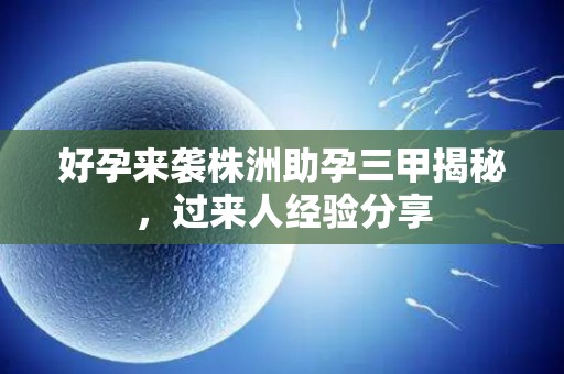 好孕来袭株洲助孕三甲揭秘，过来人经验分享