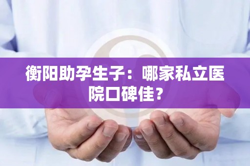 衡阳助孕生子：哪家私立医院口碑佳？