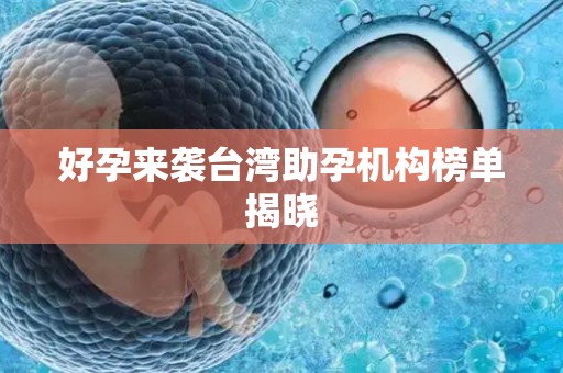 好孕来袭台湾助孕机构榜单揭晓