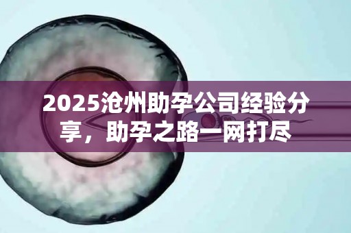 2025沧州助孕公司经验分享，助孕之路一网打尽