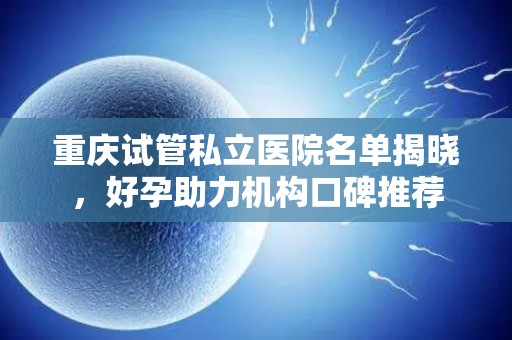 重庆试管私立医院名单揭晓，好孕助力机构口碑推荐