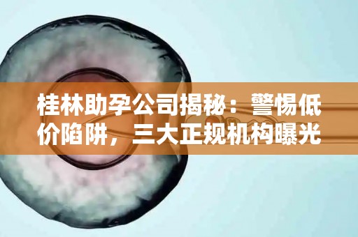 桂林助孕公司揭秘：警惕低价陷阱，三大正规机构曝光