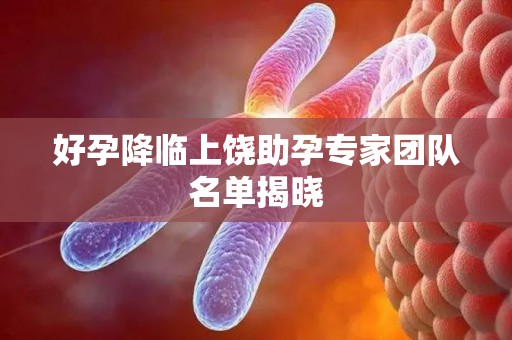 好孕降临上饶助孕专家团队名单揭晓