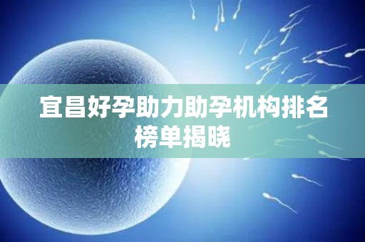 宜昌好孕助力助孕机构排名榜单揭晓