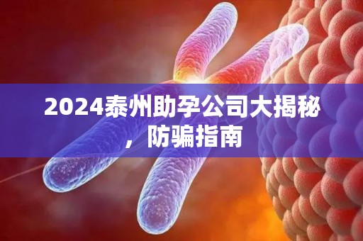 2024泰州助孕公司大揭秘，防骗指南