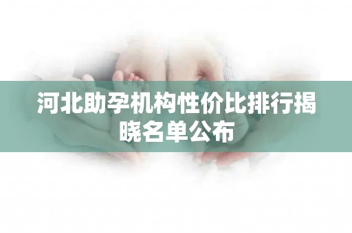 河北助孕机构性价比排行揭晓名单公布