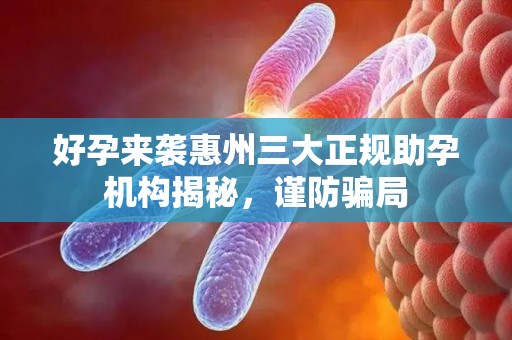 好孕来袭惠州三大正规助孕机构揭秘，谨防骗局