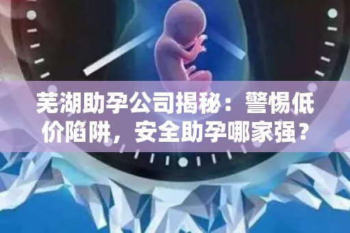 芜湖助孕公司揭秘：警惕低价陷阱，安全助孕哪家强？