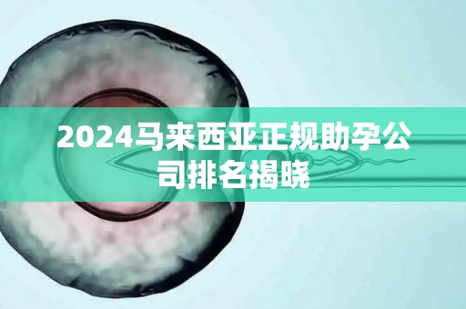 2024马来西亚正规助孕公司排名揭晓