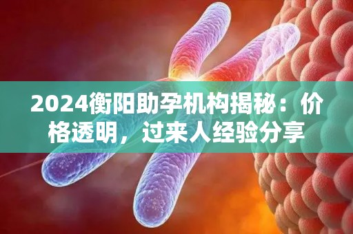 2024衡阳助孕机构揭秘：价格透明，过来人经验分享