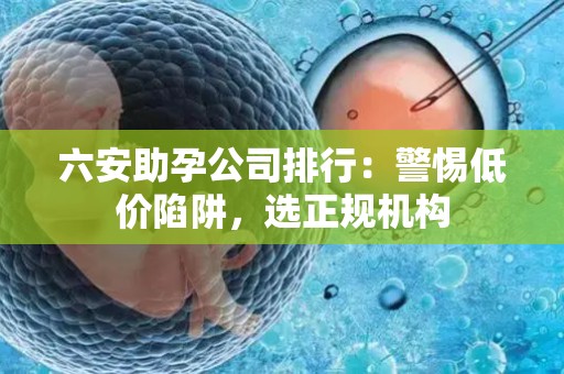 六安助孕公司排行：警惕低价陷阱，选正规机构