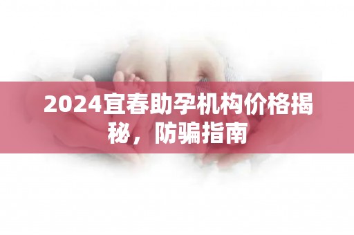 2024宜春助孕机构价格揭秘，防骗指南