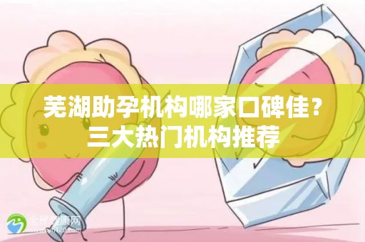 芜湖助孕机构哪家口碑佳？三大热门机构推荐