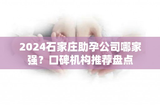 2024石家庄助孕公司哪家强？口碑机构推荐盘点
