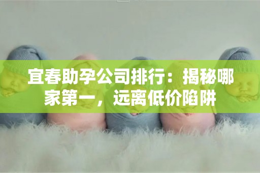 宜春助孕公司排行：揭秘哪家第一，远离低价陷阱