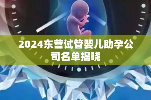 2024东营试管婴儿助孕公司名单揭晓