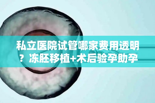 私立医院试管哪家费用透明？冻胚移植+术后验孕助孕流程!