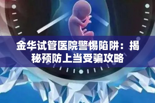 金华试管医院警惕陷阱：揭秘预防上当受骗攻略