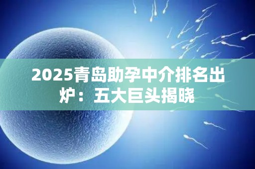 2025青岛助孕中介排名出炉：五大巨头揭晓