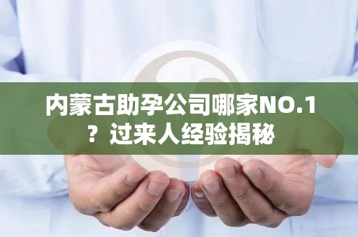 内蒙古助孕公司哪家NO.1？过来人经验揭秘